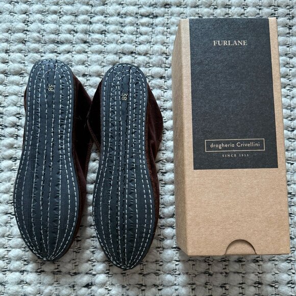 Drogheria Crivellini Velvet Brown Flats - Picture 3 of 3